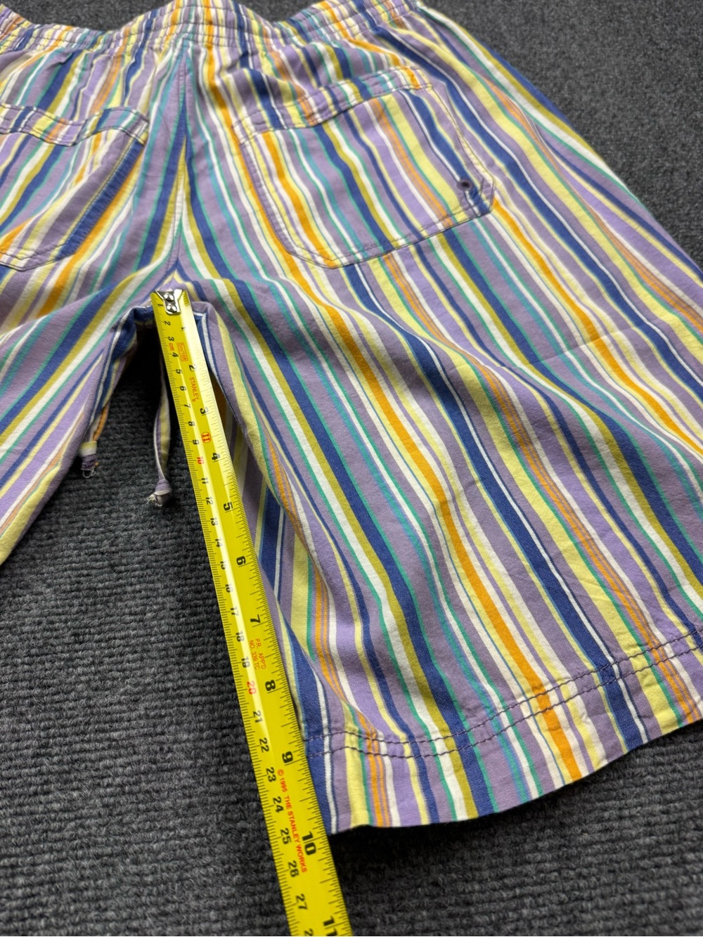 Free People Saylor Poplin Stripe Shorts Size XS Multicolor Pull On Knee Length - Picture 5 of 11